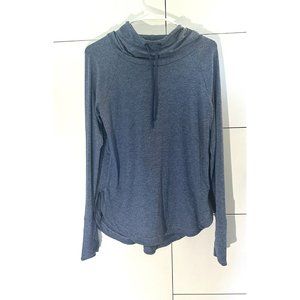 Athleta Blue Gray Small Soft Long Sleeve Pullover Hoodie Athleisure Comfort Gym